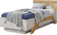 Односпальная кровать Мебель-КМК 900 Скандинавия 0905.2 (бетон светлый/дуб наварра) - 