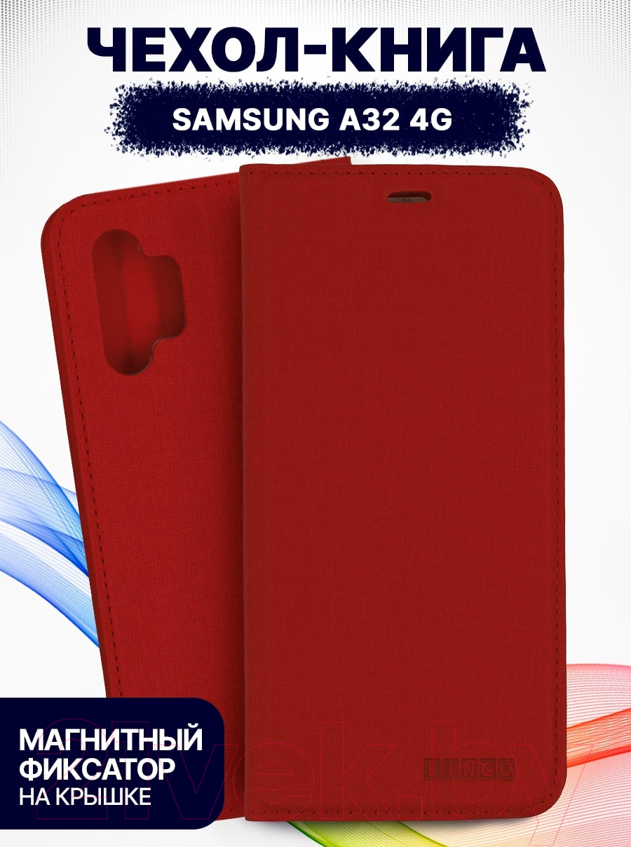 Чехол-книжка Bingo Book для Galaxy A32 4G (красный) — фото 2