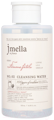 Мицеллярная вода Jmella In France Femme Fatale Cleansing Water Личи Лилия Ваниль (500мл)