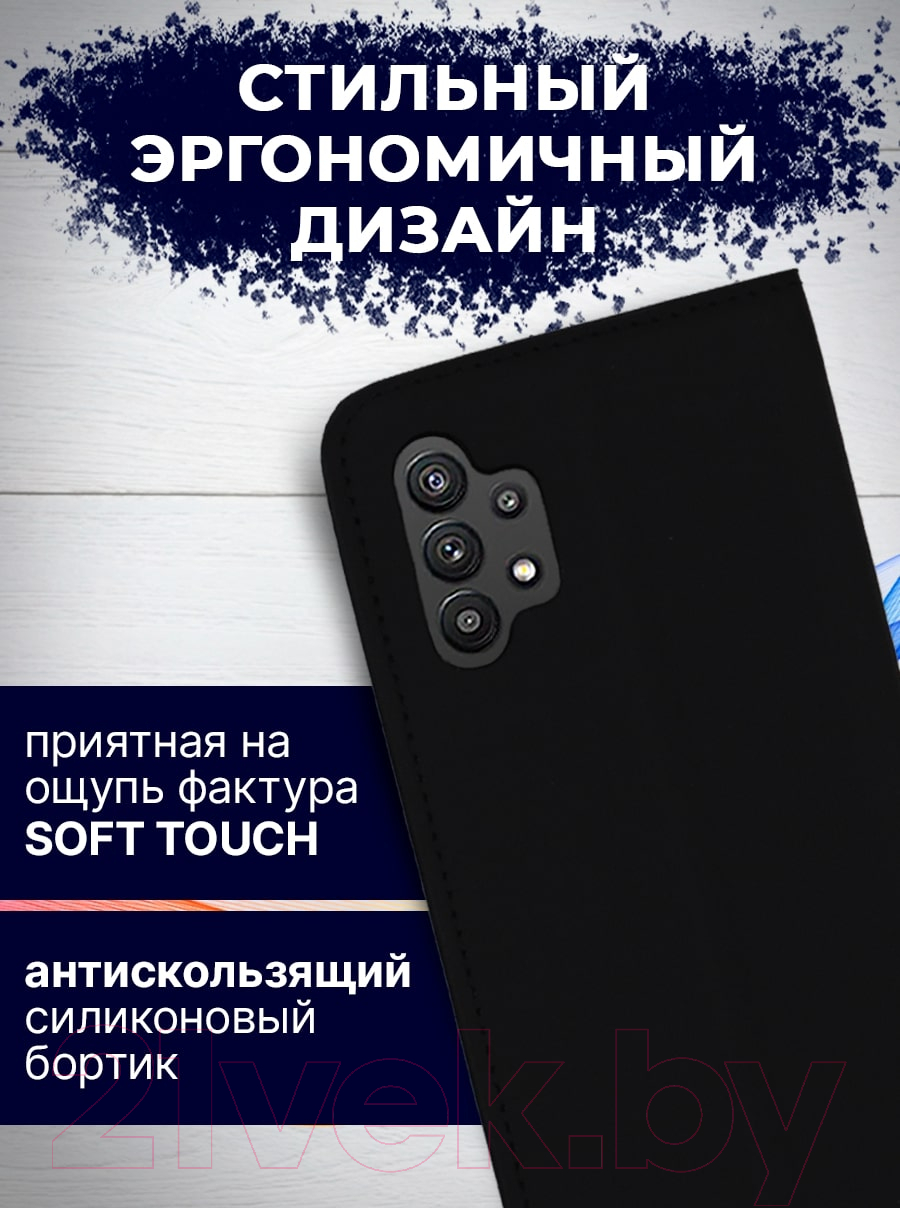 Чехол-книжка Bingo Book для Galaxy A32 4G (черный) — фото 6