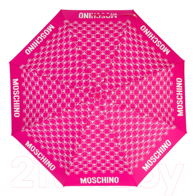 Зонт складной Moschino 8936-OCJ DQM Allover Fuxia