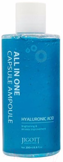 Сыворотка для лица Jigott All-In-One Hyaluronic Acid Capsule Ampoule Мультифункциональная (200мл)