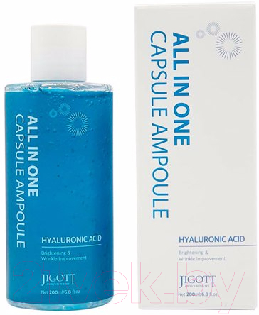 Сыворотка для лица Jigott All-In-One Hyaluronic Acid Capsule Ampoule Мультифункциональная (200мл) — фото 2