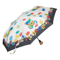Зонт складной Moschino 8057-OCI Puzzle Bears Cream - 