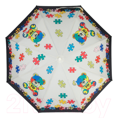 Зонт складной Moschino 8057-OCI Puzzle Bears Cream