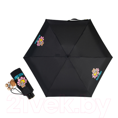 Зонт складной Moschino 8252-SuperminiA Flower Bear Black