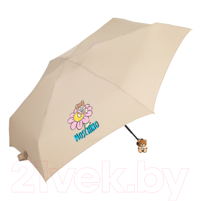 Зонт складной Moschino 8252-SuperminiD Flower Bear Dark Beige