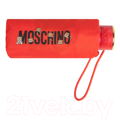 Зонт складной Moschino 8432-SuperminiC Bear In The Tube Red