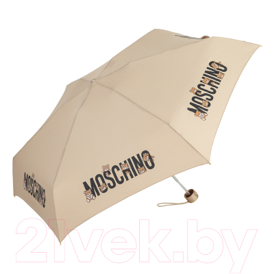 Зонт складной Moschino 8432-SuperminiD Bear In The Tube Dark Beige