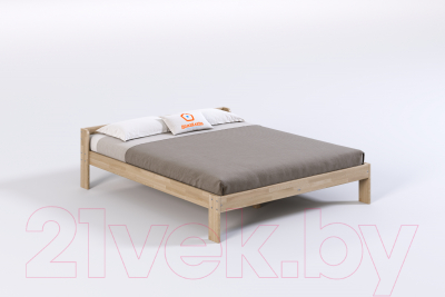 Двуспальная кровать Домаклево Маруся Сосна 160x200 (натуральный)