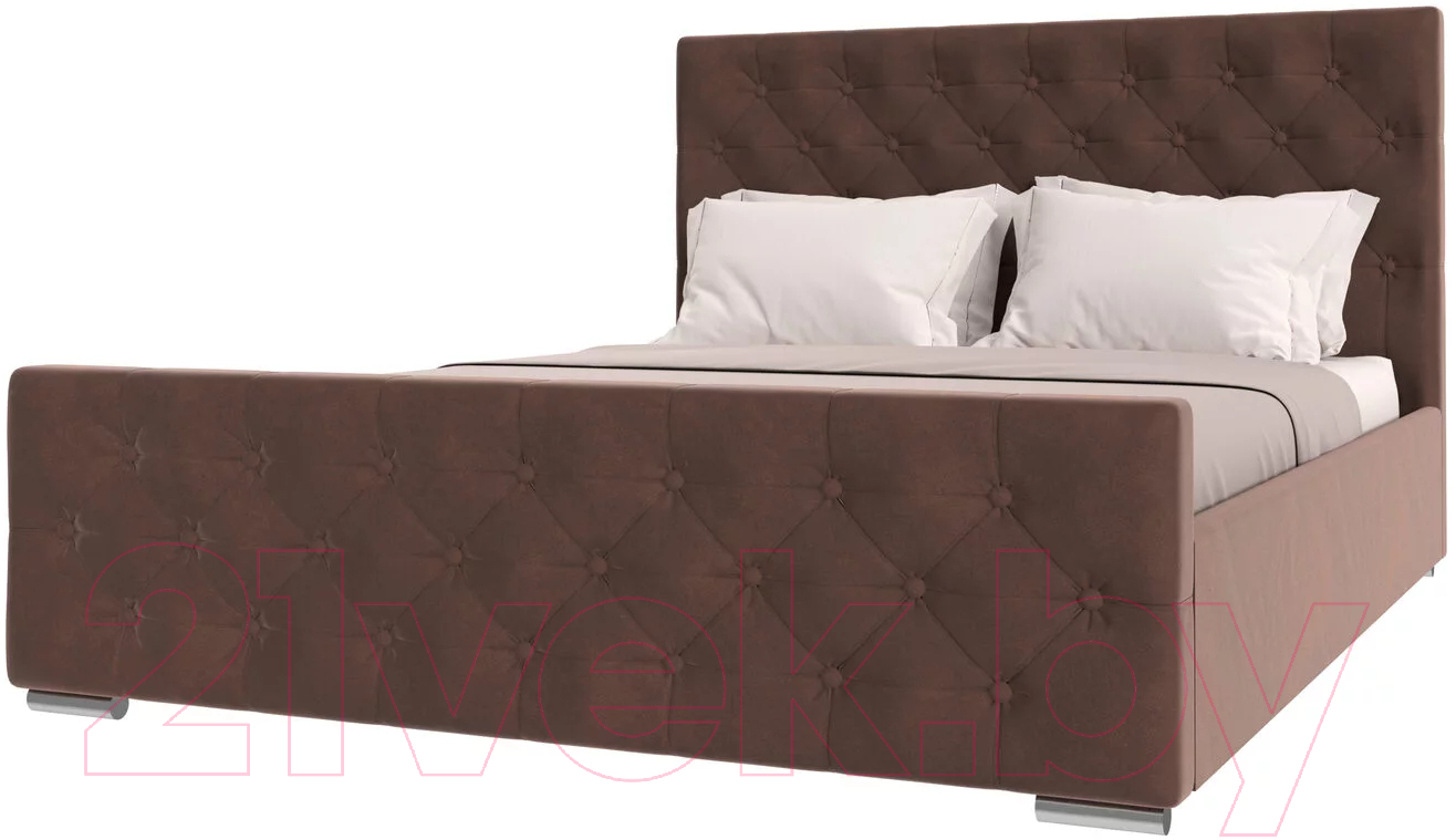 Каркас кровати НК Мебель Интеро 160x200 / 72306776 (велюр шоколад)