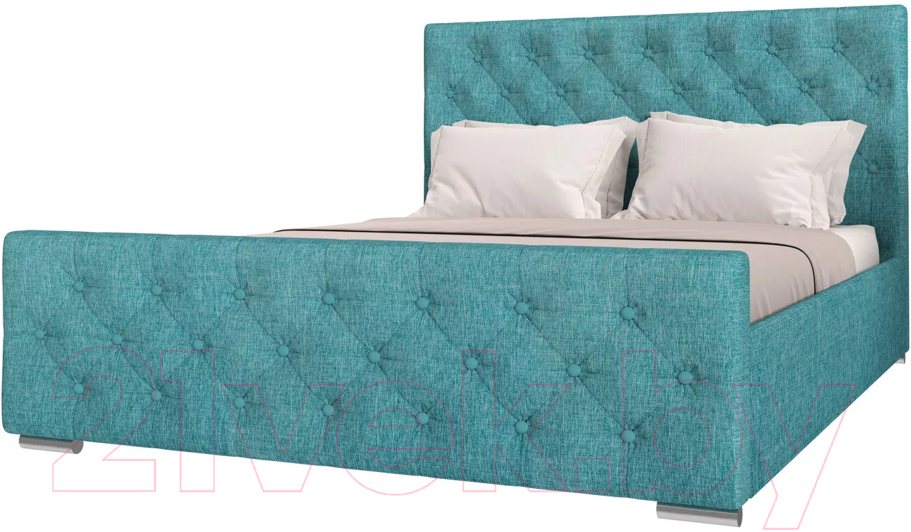 Каркас кровати НК Мебель Интеро 160x200 / 72306841 (рогожка мята)