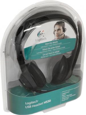 Наушники-гарнитура Logitech USB Headset H530 - вид в упаковке