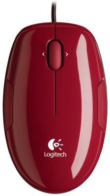 Мышь Logitech LS1 Laser Mouse (Cinnamon Red) - вид сверху