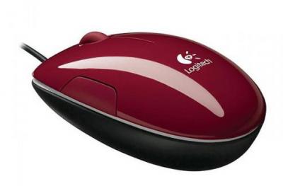 Мышь Logitech LS1 Laser Mouse (Cinnamon Red) - вид сбоку