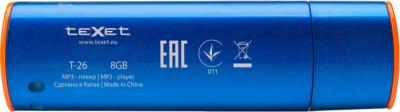 USB-плеер Texet T-26 (8Gb, синий) - вид сзади