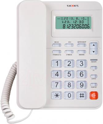 Проводной телефон Texet TX-254 (серый) - общий вид
