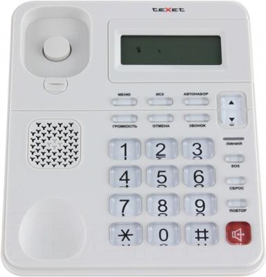 Проводной телефон Texet TX-254 (серый) - общий вид панели