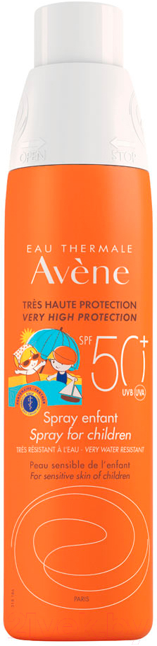 Спрей солнцезащитный Avene SPF50+ для детей