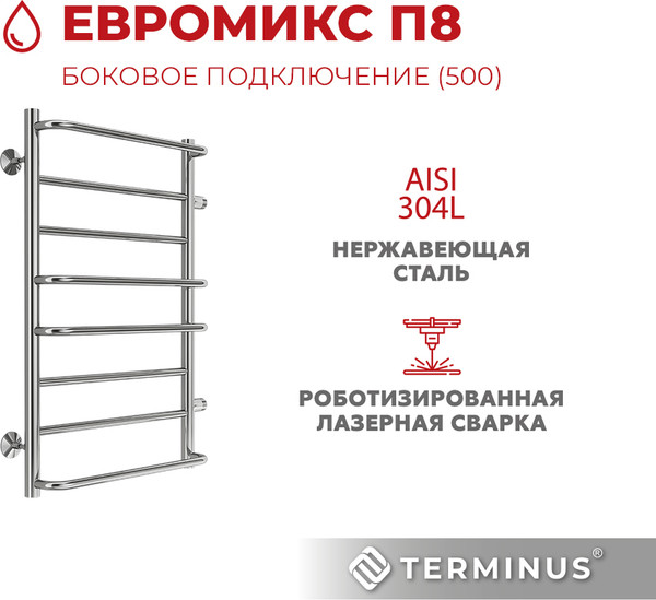 Полотенцесушитель водяной Terminus Евромикс П8 500х800