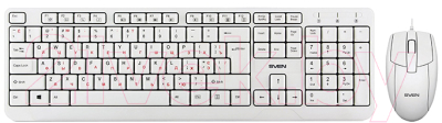 Клавиатура+мышь Sven KB-S330C (белый)