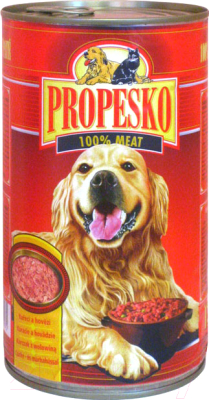 Влажный корм для собак Propesko Chunks Dog Chicken & Carrots and Pasta (1.24кг)