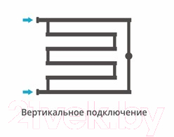Полотенцесушитель водяной Сунержа High-Tech L+ 50x65 / 00-4052-5065 — фото 4