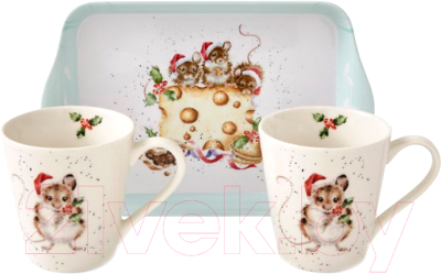 Набор для чая/кофе Royal Worcester Wrendale Designs. Christmas. Мыши / X0011659156