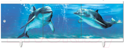 Экран для ванны МетаКам Ультралегкий АРТ 1.48 (дельфины)