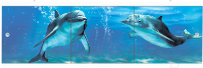 Экран для ванны МетаКам Ультралегкий АРТ 1.68 (дельфины)