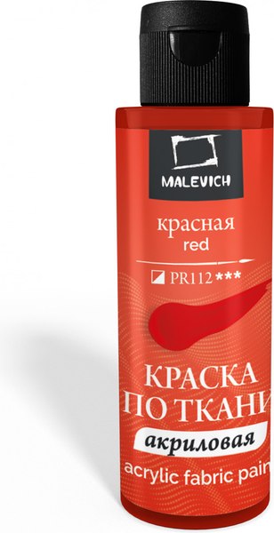 Акриловая краска Малевичъ 612104 (60мл, красный)