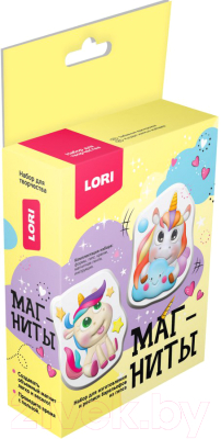 Изображение товара Набор для творчества Lori Магниты из гипса Забавные единорожки / Пз/Г-033
