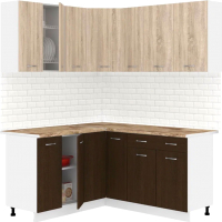 Кухонный гарнитур Кортекс-мебель Корнелия Лира 1.5x1.7 (дуб сонома/венге/мадрид) - 