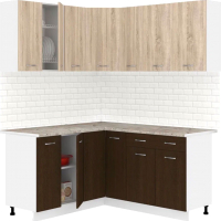 Кухонный гарнитур Кортекс-мебель Корнелия Лира 1.5x1.7 (дуб сонома/венге/марсель) - 