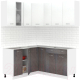 Кухонный гарнитур Кортекс-мебель Корнелия Лира 1.5x1.7 без столешницы (белый/береза) - 