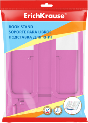 Подставка для книг Erich Krause Base Neon Solid / 58041 (розовый)