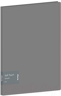 Папка для бумаг Berlingo Soft Touch / FS4_17985 (серый)