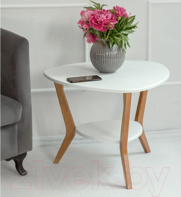 Журнальный столик Мебелик BeautyStyle 15 (белый/бук)