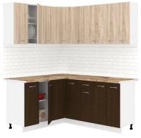 Готовая кухня Кортекс-мебель Корнелия Лира 1.5x1.8 (дуб сонома/венге/мадрид) - 