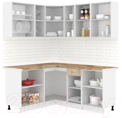 Готовая кухня Кортекс-мебель Корнелия Лира 1.5x1.8 (дуб сонома/мадрид)