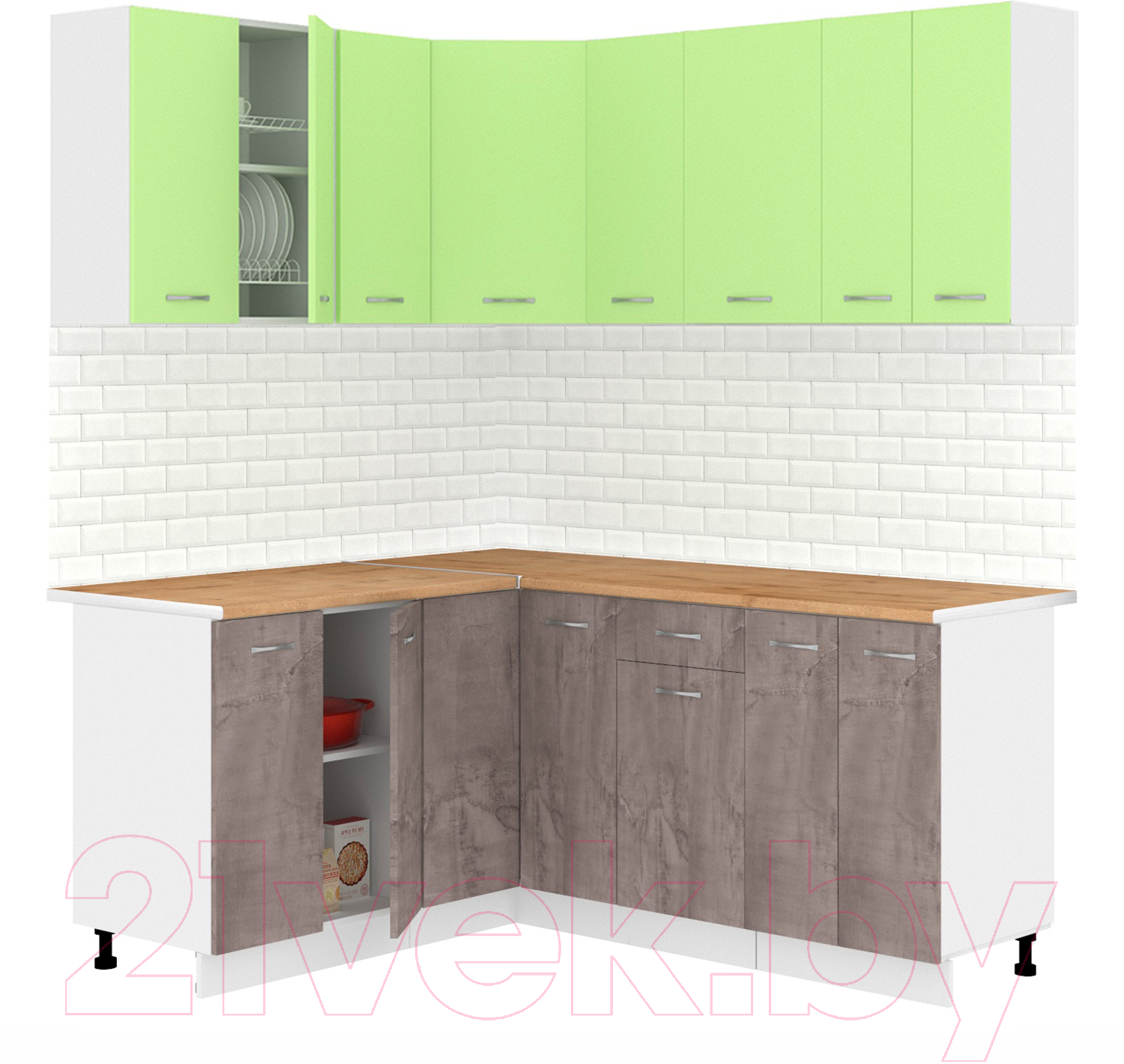 Готовая кухня Кортекс-мебель Корнелия Лира 1.5x1.8