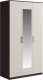 Шкаф Genesis Мебель Светлана 3 двери с зеркалом (венге/дуб молочный) - 