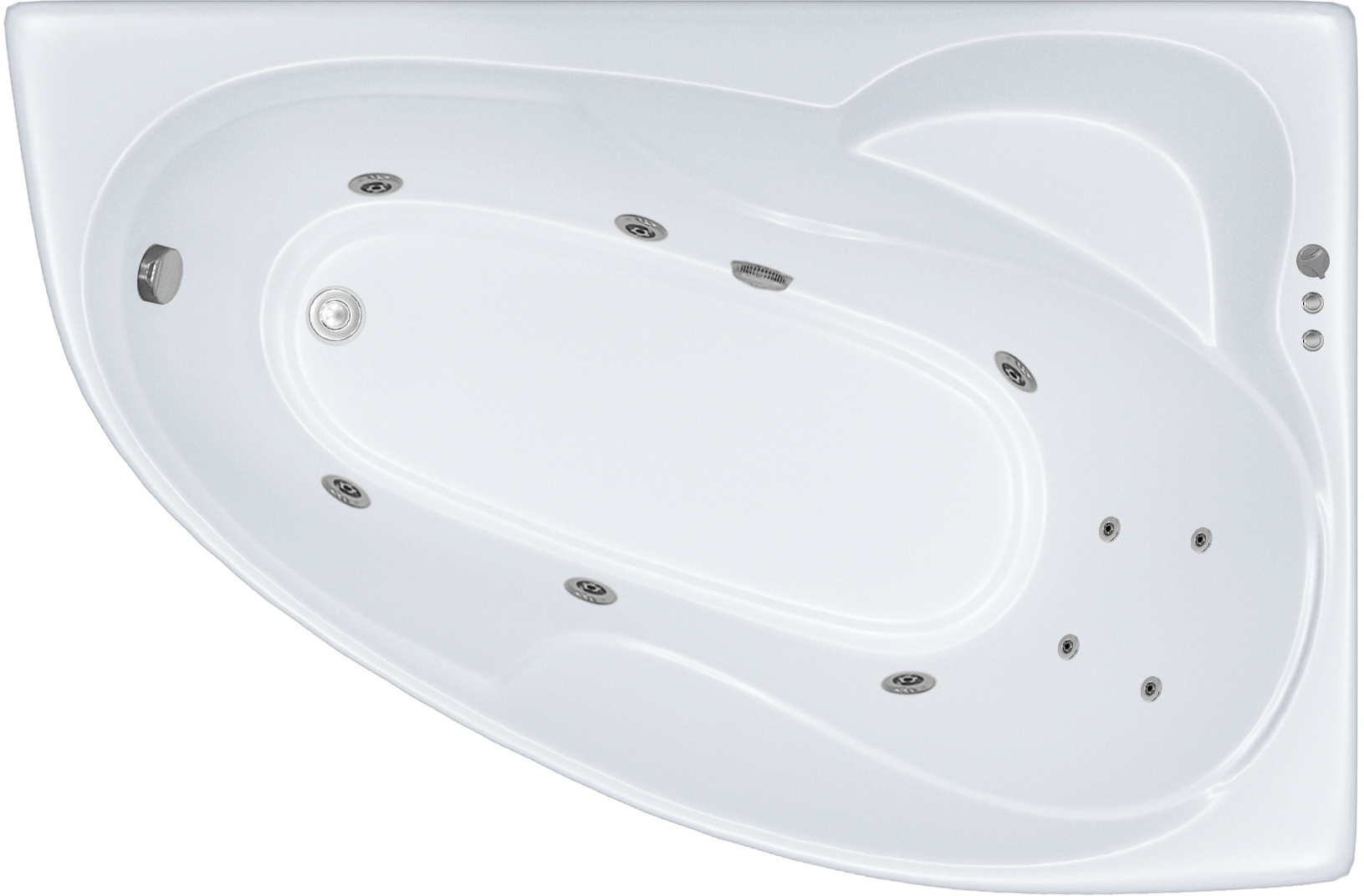 Ванна акриловая Triton Изабель 170x100 L Стандарт Flat (с гидромассажем) — фото 1