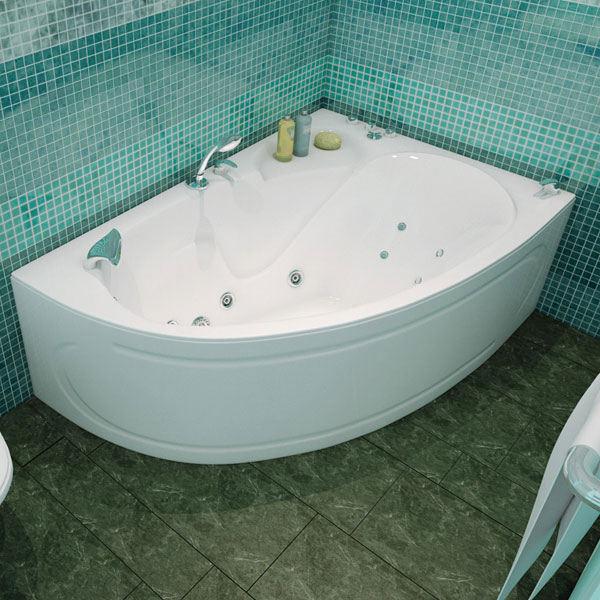 Ванна акриловая Triton Кайли 150x100 L Люкс Flat (с гидромассажем) — фото 4