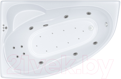 Ванна акриловая Triton Кайли 150x100 R Люкс Flat (с гидромассажем)