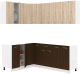 Кухонный гарнитур Кортекс-мебель Корнелия Лира 1.5x2.0 без столешницы (дуб сонома/венге) - 