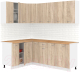 Кухонный гарнитур Кортекс-мебель Корнелия Лира 1.5x2.1 (дуб сонома/дуб бунратти) - 
