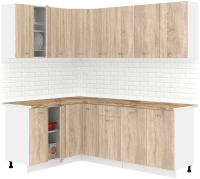 Кухонный гарнитур Кортекс-мебель Корнелия Лира 1.5x2.1 (дуб сонома/мадрид) - 