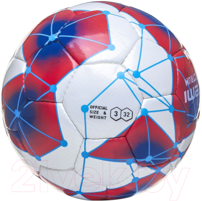 Футбольный мяч Atemi Spectrum PU (размер 3, белый/синий/красный)