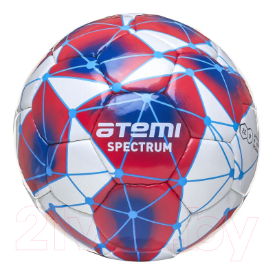 Футбольный мяч Atemi Spectrum PU (размер 3, белый/синий/красный)